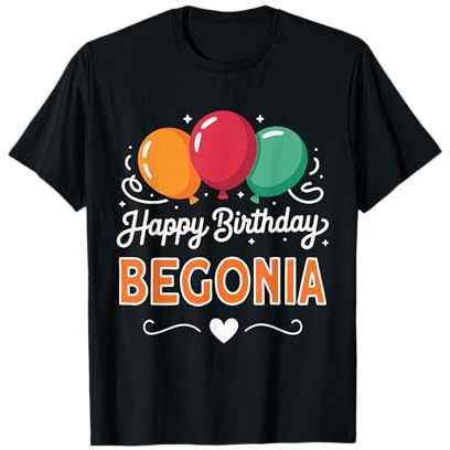 Buon Compleanno Begonia Maglietta