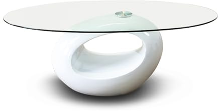 Designetsamaison Table Basse de Salon Blanche - Symbiose