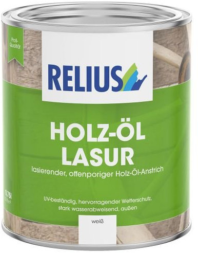 Relius Holz-Öl-Lasur Größe 0,75 LTR, Farbe weiß