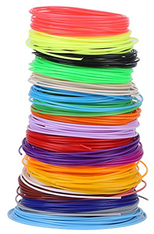 Akozon 3D Drucker Filament 20 Farben 1.75mm PCL-Faden-Nachfüllungen für Druck-Stift-niedrige Temperatur des Drucker-3D