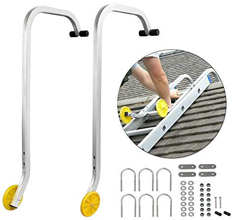 Todeco Gancio Da Retto Per Scala, Gancio Scala Per Il Tetto, 0,93 Metri, Carico massimo: 150 kg, Materiale: Acciaio