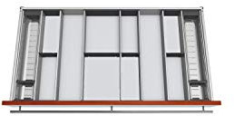 Blum Orga-Besteckeinsatz Facheinteilungs-Set KB 1000-1099mm, NL 550mm, grau