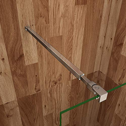 Barra Per Box Doccia Fissa Bagno 73-120cm adatta Per Vetro 6-10mm | Parete Alluminio Cromato Lucido, Barra Stabilizzatrice, regolabile, Lunghezza 73-120cm