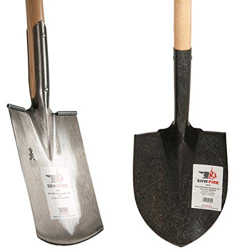 SHW-FIRE Spaten und Gärtnerspaten aus Stahl mit Holzstiel - perfekt für Jede Gartenarbeit