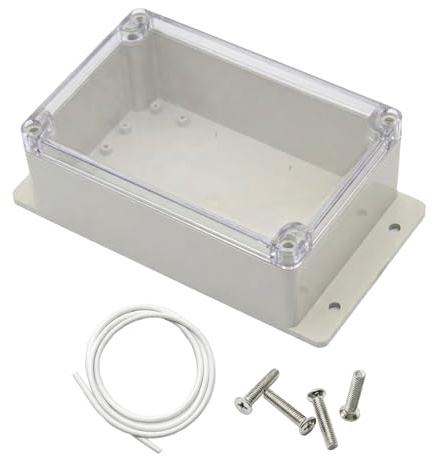 TopHomer Boîte de Dérivation Étanche IP65, Boîtier Électrique ABS Gris avec Couvercle Transparent, pour Projets Électroniques et Raccordements de Câbles