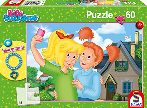 Selfie, 60 Teile, mit Add-on (Haargummi) (Puzzle): Kinderpuzzle Bibi Blocksberg 60 Teile