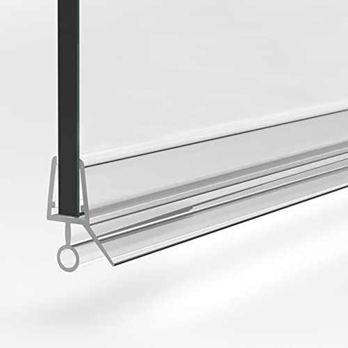 Duschdichtung Ersatzdichtung 80cm I Dusche Wasserabweisprofil I Duschtürdichtung Glasstärke 6mm 7mm 8mm I Streifdichtung Boden I Schwallschutz Dichtung gerade