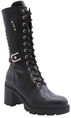 Nero Giardini I411903D Anfibi Donna in Pelle - Nero 38 EU