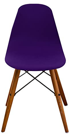 Chickwin Stuhlhussen Schalenstuhl 1 2 4 6er Set, Feste Farbe Strech Stuhlbezug Elastisch Universal Esszimmerstühle Bezug Stuhlüberwürfe für Skandinavische Stühle (Lila,6 Stück)