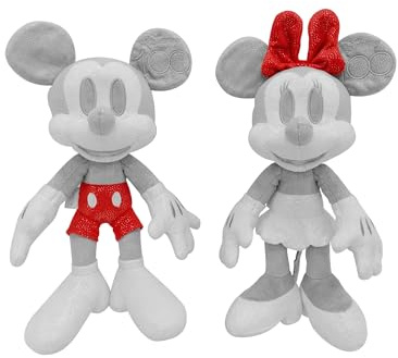 Simba 6315870125 Disney Mickey & Minnie Mouse 100 Years Collector Set Future, 33 cm Plush, Limited Collector’S Edition, Gift Box, Amazon Exclusive, Certificate and Serial Number, for Adults & Children