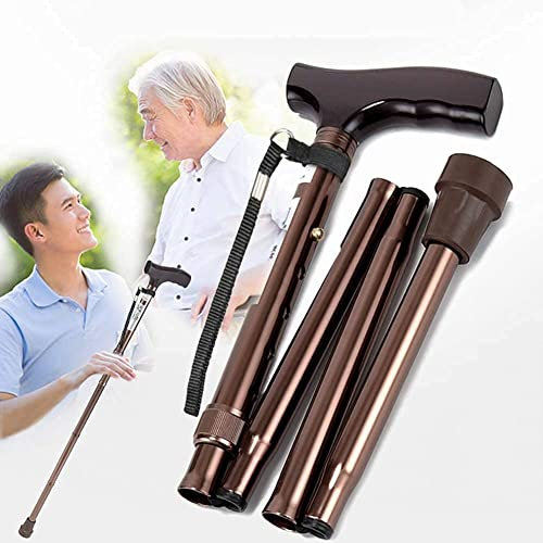 CAZARU Stuhl Krücken Cane Hocker, Faltbarer Spazierstock Hocker, Gehen mit Sitz Aluminiumlegierung Krückenstuhl Stativ Gehhocker Alter Mann Leicht zusammenklappbar rutschfest Walking Sti Family