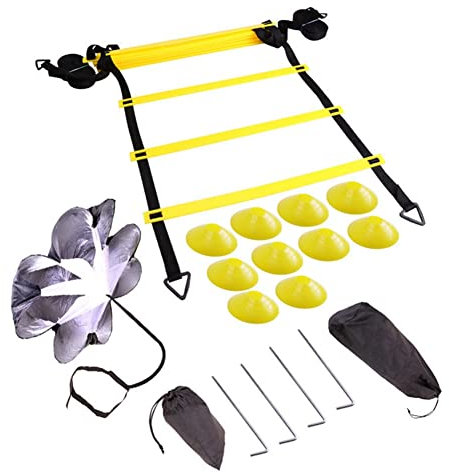 Fuzzbat Agility Ladder Fußball Training Set Agility Ladder Speed Ladder Logo Disc Resistance Parachute Set