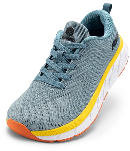 FitVille Zapatillas Running Hombre Extra Anchas Sneakers Ligeros Deportivas Respirable Zapato Caminar para Interior Exterior Azul Oscuro con Negro 42.5 EU X-Ancho
