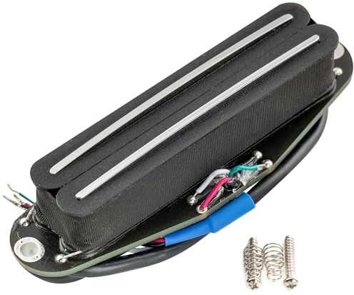 Musiclily Pro ST-DPMC Keramik Humbucker Single Coil Format Pickup Schwarz | Rail Blade,für Strat Style E-Gitarre