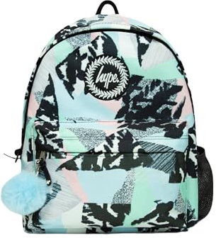 hype Girls Backpack, Iconic Pastel Abstract Style, School Bag for Kids, Comfortable Rucksack with Bottle Holder, 3 Storage Compartments, Padded, Adjustable Straps & Grab Handle