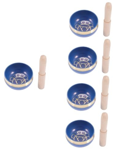 Sets buddhistische Musikschale, dekorative Meditationsschale, tibetische Schalen, Meditation, Gebet, Instrumentenschale, Tibet, singende Klangschale, Spielschale, Schlägel, Metall, Nepal, multifunk