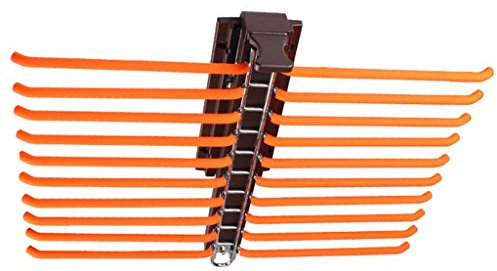 SIBEG Kleiderschrank-Push-Pull-Hosenregal, herausziehbares Hosenregal, 20 Schal-Jeans-Aufbewahrung, gedämpfte Gleitschiene, Organizer-Aufbewahrungsregal für Schrank-48 cm
