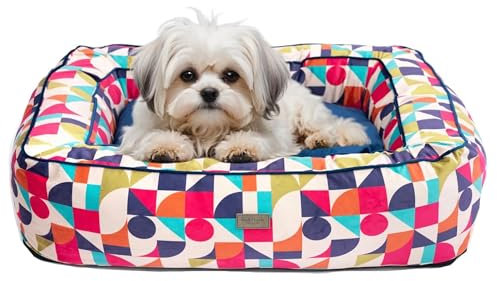 bo&flash Kuscheliges Hundebett Boise “Michaela” - L – Hundesofa für kleine Hunde & große Hunde – Design Hundebett waschbar – gelenkschonendes Hundebett mit Anti-Rutsch-Beschichtung