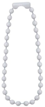 Wambere 120 Stück 10cm Lang Etikettenkette Bunte Ballkette 2,4 mm Kugelkette Metall Hängekette Mit Verbindern Bead Chain Tag Kette für DIY Hängende Basteln Schlüsselanhänger Schmuckherstellung,Weiß