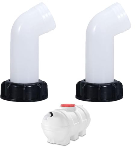 2 Piezas Boquillas de desagüe IBC Grifo IBC Boquilla de Salida de 60mm Boquilla de Extensión para depósito de Agua para Industria, Granjas, Tanques de Agua IBC, Válvulas de Tonelaje, Tuberías de Riego