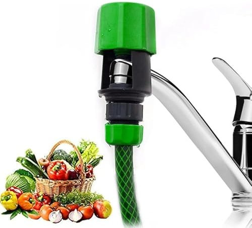 NKFOOPDU Universal Water Tap to Garden Hose Pipe Connector, Hose Pipe Connector, Hose Tap Connector Mixer Adaptor for Kitchen Sink Indoor Outdoor, Green