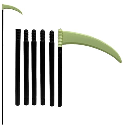 Halloween Sensenrequisite | Sensenmann Sichel Spielzeug | 1,9 m Sensenmann Sense Requisite für Halloween, Kunst-Sense & verstellbarer Griff Kostümzubehör