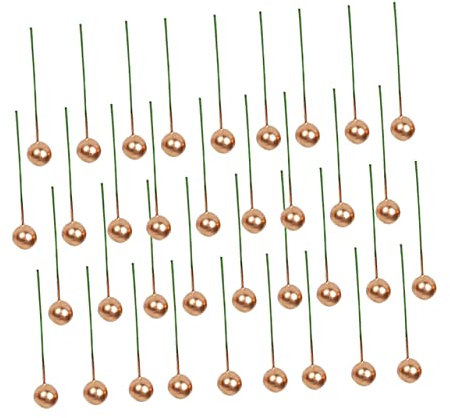 KOMBIUDA 100stücke Goldene Weihnachtsdekoration Künstliche Beeren Kugeln Realistische Christbaumschmuck DIY Weihnachtskranz Zubehör Festliche Tischdeko Und Heimdekoration
