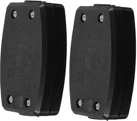 Homoyoyo Lot de 2 Boîtes de Jonction Extérieures Étanches 250V/13A Boîtier de Raccordement aux Intempéries Installation Facile Protection Électrique pour Extérieur 3 Voies