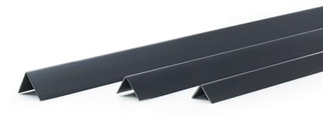 DQ-PP WINKELPROFIL – Größe: 15x15mm – Länge: 70m (35x 2m) – Farbe: Schwarz – Material: PVC – Kunststoff Winkelleiste – Außenecke Kantenschutz Wand Eckprofil Kunststoffwinkel L-Profil