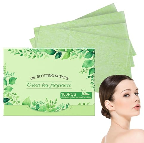 Löschpapier | 100 x Öltücher für Gesicht – erfrischende Make-up-freundliche Pads, Anti-Glanz-Tücher für Reisen, Alltag, Zuhause, Outdoor