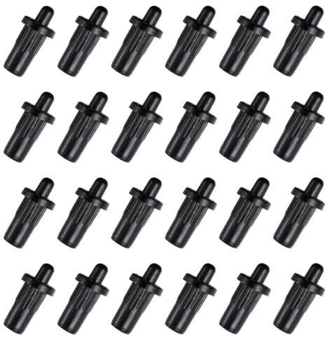 24 perni di riparazione for ante di armadietti in plastica, 7,5 mm, a molla, bianchi, testa rotonda, connettore, adatti for armadi, guardaroba, mobili, scaffali