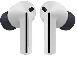 Samsung Galaxy Buds3 FE Kabellose Kopfhörer, Grau, Blattdesign, ausgewogener Sound, 360-Grad-Audio, aktive Geräuschunterdrückung und klarer Anruf (Version der Vereinigten Arabischen Emirate)