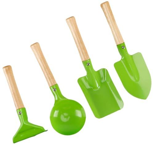 Oxtxuzdm Kids Outdoor Sand Garden Shovel Set 4Pieces Sand Play Tool Set For Sandbox Beach And Backyard Fun Activity For Children Toddler Gardening