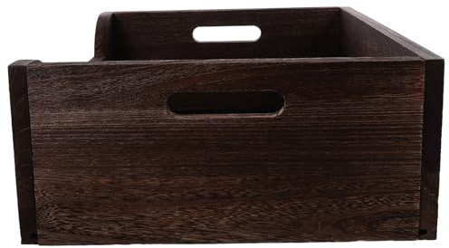Didiseaon Solid Wood Cat Litter Box Large Open Design Litter Pan High Sides Indoor Corner Tray for Kitten Wood