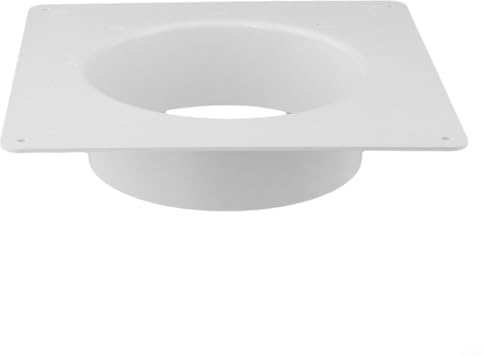 Flangia del connettore per condotto di ventilazione in plastica per tubo di ventilazione HVAC, adattatore per condotto dritto con fori preforati per un facile montaggio a parete o a soffitto (150 mm)
