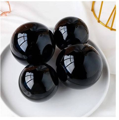 SWRVVMJDTN 50 mm Sfera di Ossidiana Nera Sfera Magica Pietre Arredamento casa Senza Base