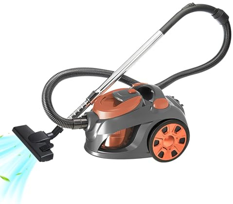Aspirador sin bolsa con cable de 3300 W, con filtro Hepa/bandeja de polvo de 3 L, aspirador sin bolsa trineo silencioso, cable de 5 m, motor de bajo consumo, para pelo de animales y limpieza completa