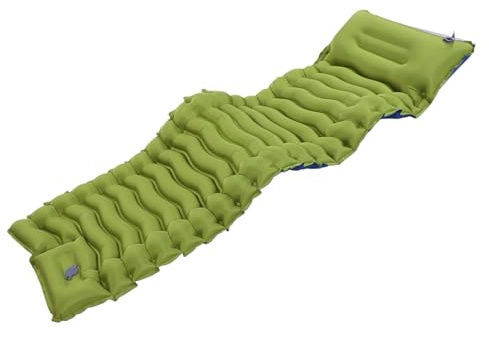 Srliya Camping Liggunderlag med Inbyggd Kudde Fotpump TPU Tjock Självuppblåsande Liggunderlag för Vandring Backpacking