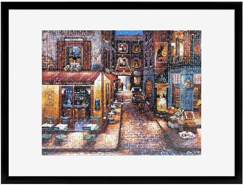 MCS Puzzle Rahmen 51x68,5 cm Schwarzer Rahmen für Fertige Puzzles, Vertikale & Horizontale Wandaufhängung Großer Bilderrahmen zur Puzzlepräsentation und -Aufbewahrung (1er-Pack)