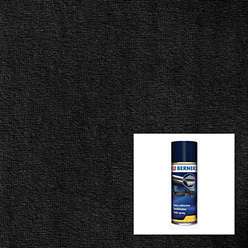 Tissu pour revêtement ciel de toit auto type Audi / Volkswagen - 2,00x1,50mt Antracite+1 Colla Spray
