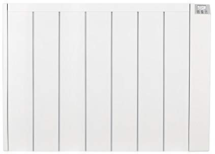 MYLEK Ceramic Panel Heater Radiator Electric with Programmable Digital Timer 2000w - Aluminium Wall Mounted Freestanding Slim White, IP24 Splashproof, LOT 20 Eco Design Energy Efficient (2000W)