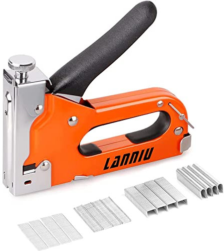 Heavy Duty 4 in 1 Staple Gun with 800 Staples for Upholstery, DIY, Fixing, Decoration, Carpentry, Furniture
