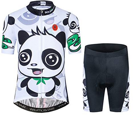 Conjunto de Pantalones Cortos de Ciclismo para niños, Traje Superior de Bicicleta para niños, Camisa de MTB para Bicicleta, Ropa de Carretera de montaña, Blanco XL