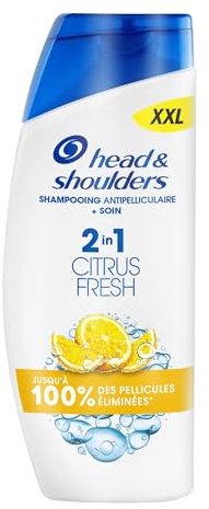 Head & Shoulders Citrus Fresh 2en1 Shampoing Antipelliculaire, Cheveux Gras, 625ml. Jusqu'à 100% des Pellicules Éliminées, Cliniquement Prouvé. Usage Quotidien. Rafraîchissant, Parfum Citron
