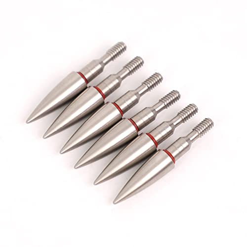 Elkrich 6 Stück Bogenschießen Pfeilspitzen zum Einschrauben von Jagdspitzen 70 80 90 100 125 Grain Bullet Field Points für Compoundbogen Recurvebogen (125 Grain)