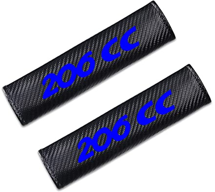 SLURF 2 Stück Auto Gurtpolster, für Peugeot 206CC Komfort Seat Belt Padding Schulterschutz Innenausstattung ZubehöR,B