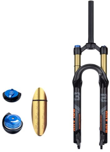 TS TAC-SKY Leichte Magnesiumlegierung Schnellspanner Fahrradgabel 27.5/29inch 120mm Federweg Öl Fahrrad Luftgabel Luftfederung (Color : Black, Size : 29 inch Straight Manual)