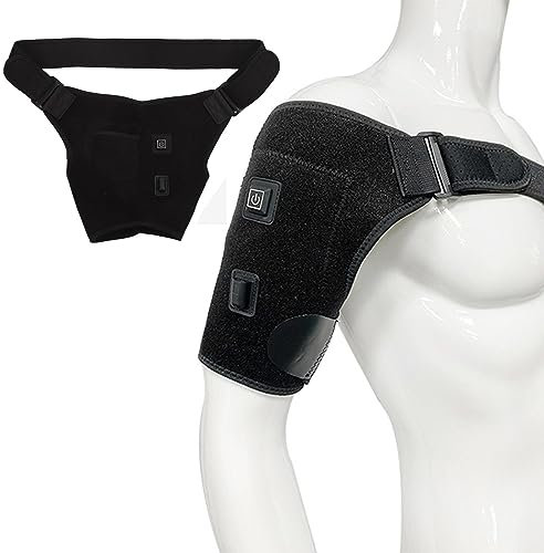 Fyearfly Soporte de Hombro Calentado, Hombreras calefactables 3 configuraciones de calefacción para aliviar el dolor Cómoda almohadilla calefactora para hombros para hombro izquierdo derecho