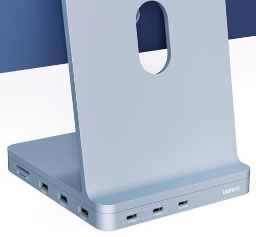 Inateck Hub USB C per iMac, docking station compatibile con iMac 24 pollici 2021/2023, USB 3.2 Gen 2, Hub USB 8-in-1 in alluminio con alloggiamento SSD NVMe e slot per schede SD, DK2001