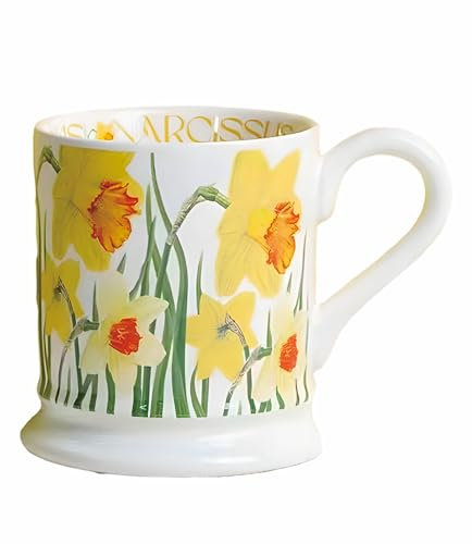 FANCYSURE Stiefmütterchen-Aquarell-Tasse, handgefertigt, Keramik, schönes Schmetterlings-Geschenk, halbe Pint-Kaffee- und Teetasse (Stiefmütterchen)